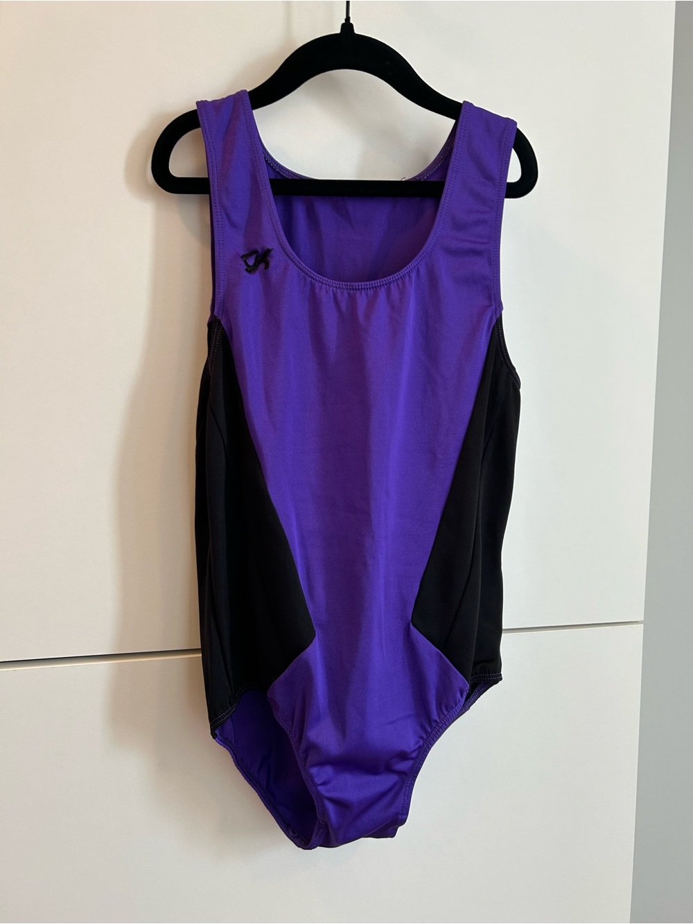 GK Purple & Black GymnasticsLeotard - Adult Small
